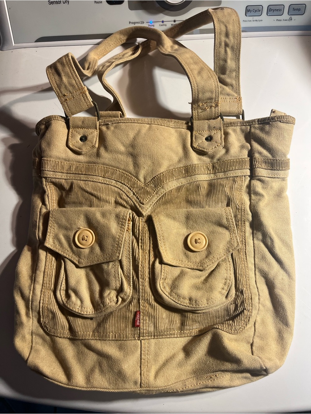 Levi's Canvas Messenger Tote in Tan